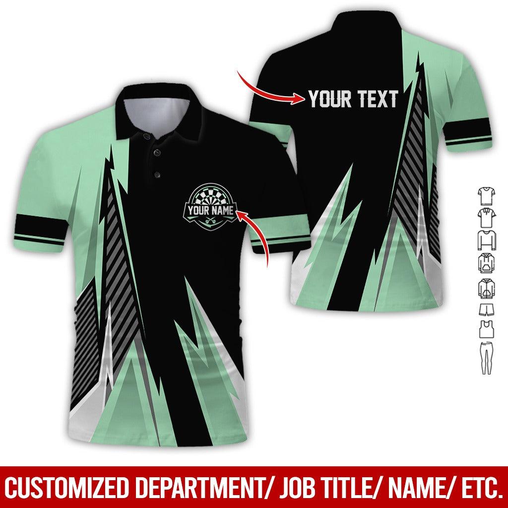 Customized Name & Text Darts Polo Shirt, Personalized Name Darts Polo Shirt For Men - Perfect Gift For Darts Lovers, Darts Players, Darts Team - Amzanimalsgift