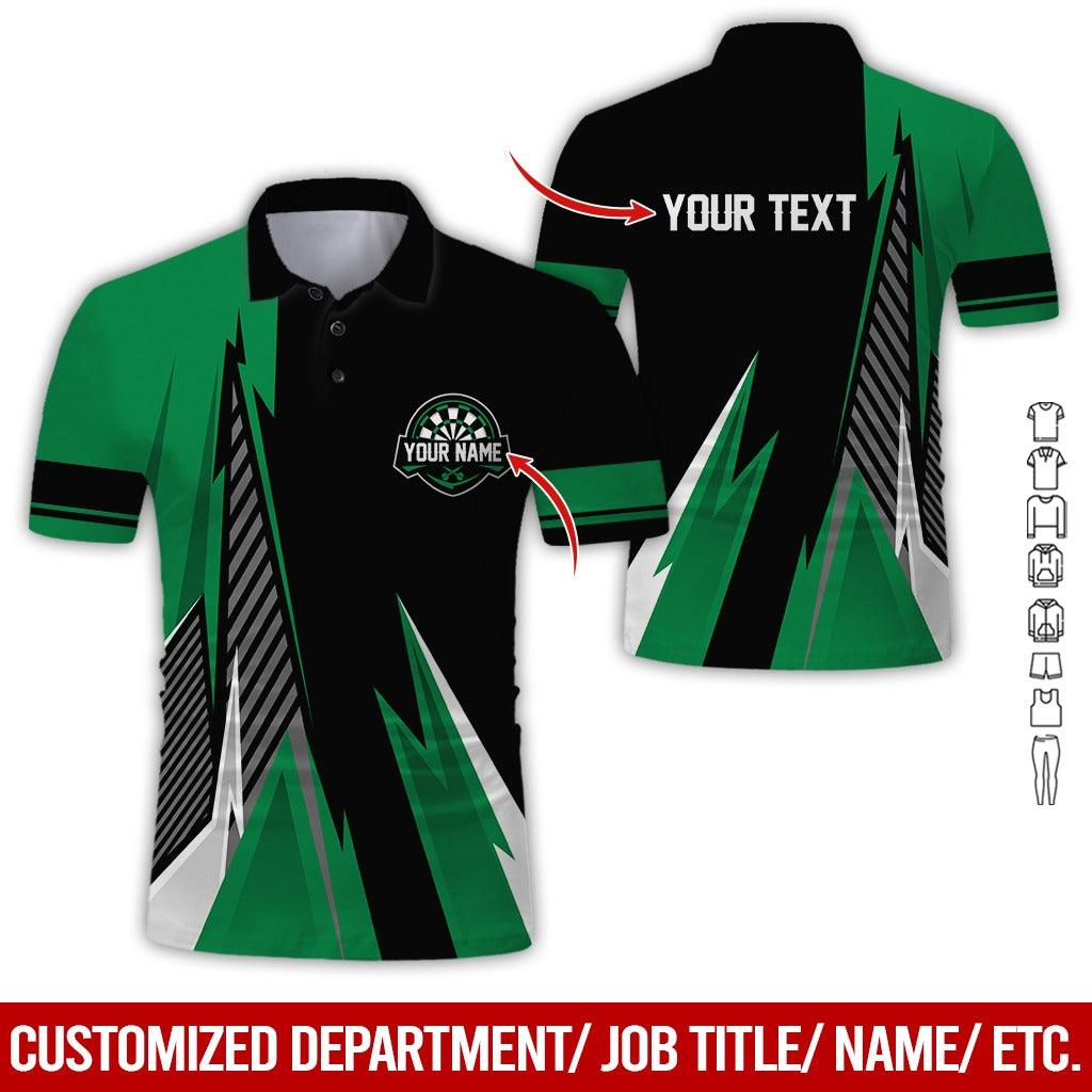 Customized Name & Text Darts Polo Shirt, Personalized Name Darts Polo Shirt For Men - Perfect Gift For Darts Lovers, Darts Players, Darts Team - Amzanimalsgift