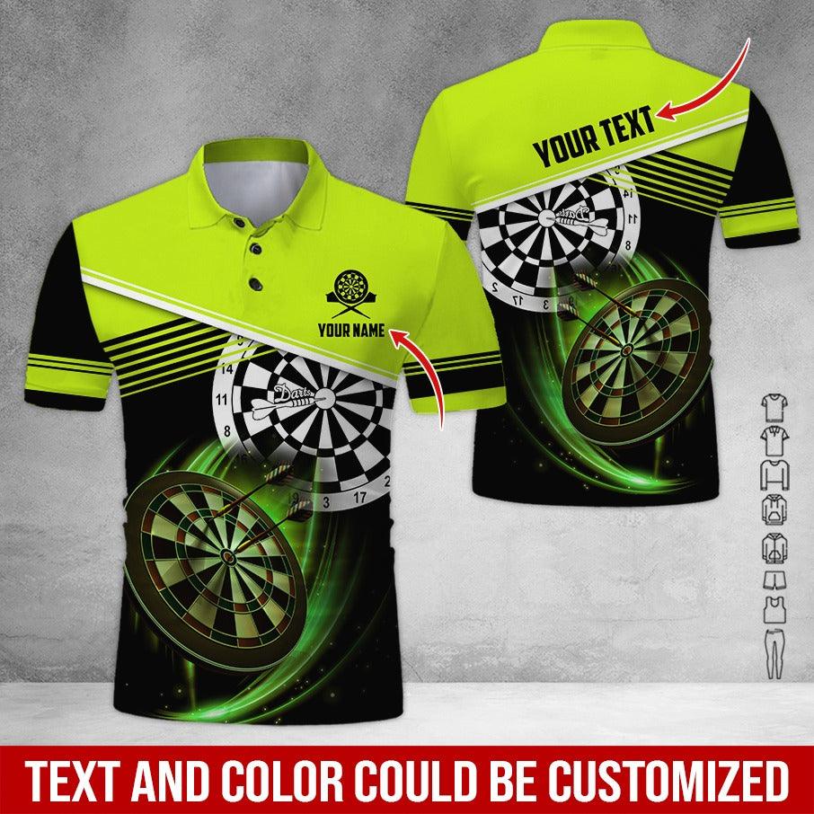 Customized Name & Text Darts Polo Shirt, Personalized Name Darts Team Is My Life Polo Shirt For Men - Perfect Gift For Darts Lovers, Darts Players - Amzanimalsgift