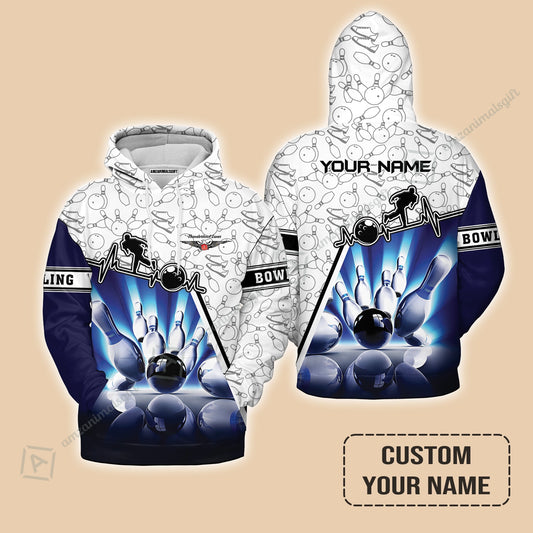 Customized Name Bowling Hoodies, Thunderbowl Lanes Unique Bowling Shirt For Men Women, Perfect Gift For Bowling Lovers, Bowlers