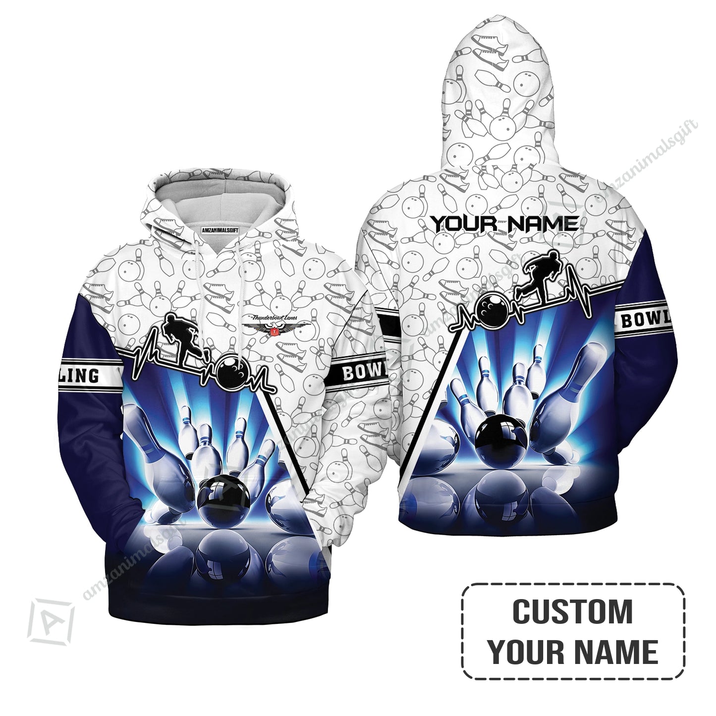 Customized Name Bowling Women Polo Shirt, Thunderbowl Lanes Unique Bowling Shirt For Women, Perfect Gift For Bowling Lovers, Bowlers