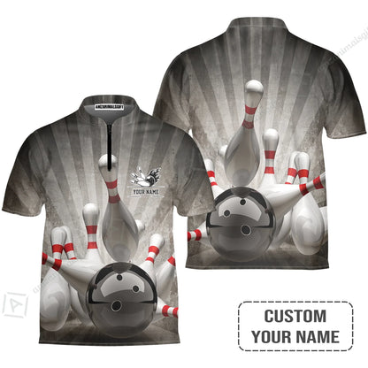 Customized Name Bowling Polo Shirt, Bowling Apparel For Men And Women, Bowling Team - Perfect Outfit For Bowling Lovers, Bowlers