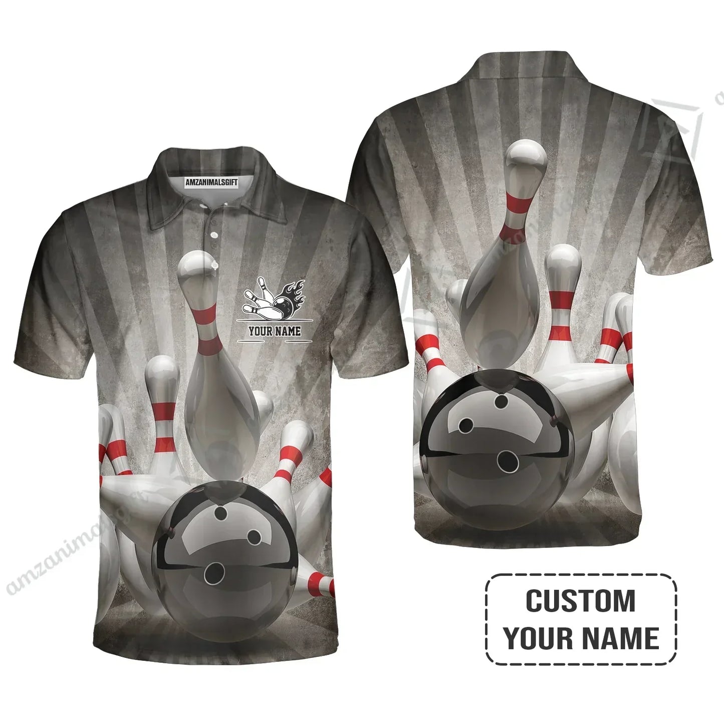 Customized Name Bowling Long Polo Shirt, Bowling Apparel For Men And Women, Bowling Team - Perfect Outfit For Bowling Lovers, Bowlers