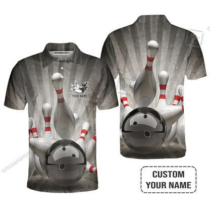 Customized Name Bowling Long Polo Shirt, Bowling Apparel For Men And Women, Bowling Team - Perfect Outfit For Bowling Lovers, Bowlers