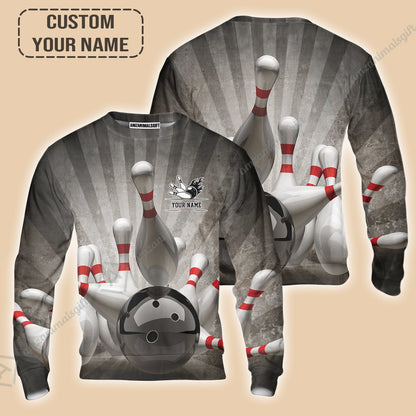 Customized Name Bowling Sweatshirt, Bowling Shirt For Men And Women, Bowling Team - Perfect Outfit For Bowling Lovers, Bowlers