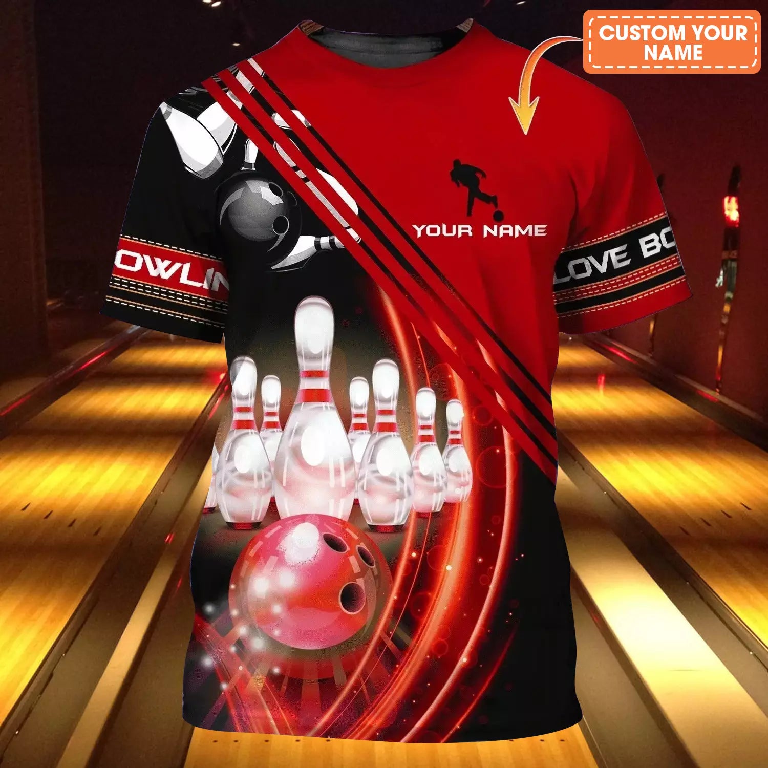 Customized Name Bowling T Shirt, Personalized Bowling National Day Gift Bowling Player Uniforms For Men And Women - Best Gift For Bowling Lovers - Amzanimalsgift