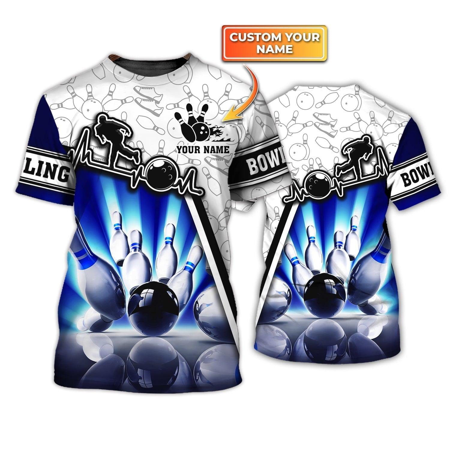 Customized Name Bowling T Shirt, Personalized Bowling T Shirt, Bowling Dad Shirts - Perfect Gift For Men, Bowlers, Bowling Team - Amzanimalsgift