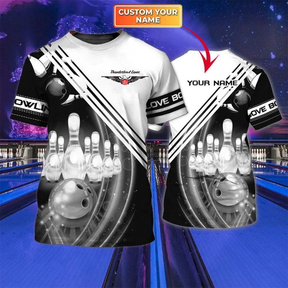 Customized Name Bowling T Shirt, Personalized Unique Design Bowling Shirt Team For Men - Perfect Gift For Bowling Lovers, Bowlers - Amzanimalsgift