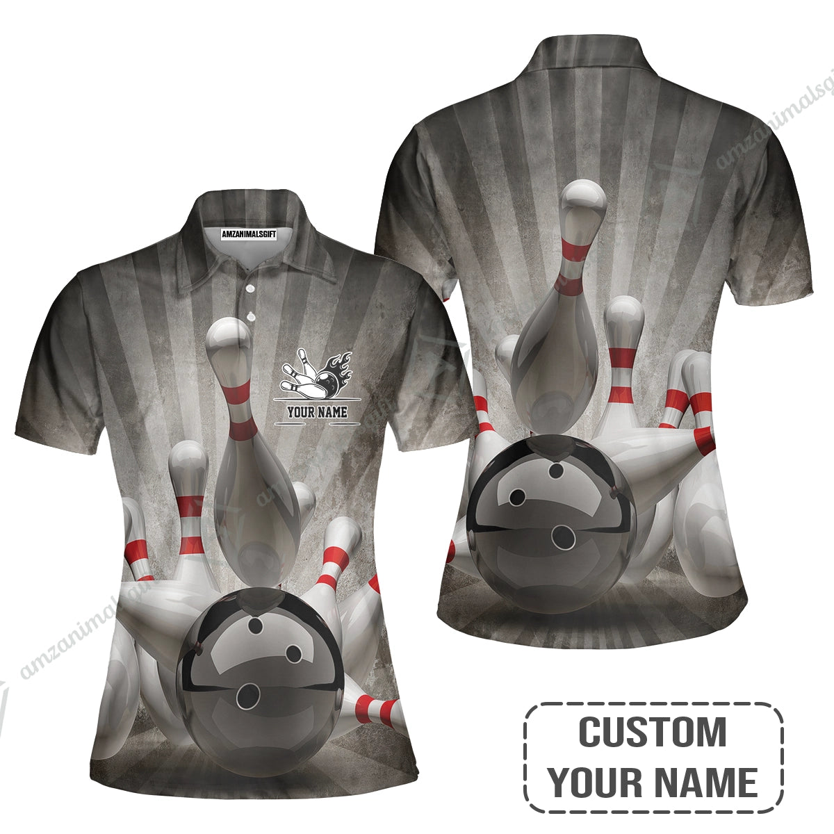 Customized Name Bowling Women Polo Shirt, Bowling Apparel For Men And Women, Bowling Team - Perfect Outfit For Bowling Lovers, Bowlers