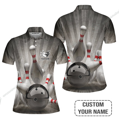 Customized Name Bowling Women Polo Shirt, Bowling Apparel For Men And Women, Bowling Team - Perfect Outfit For Bowling Lovers, Bowlers