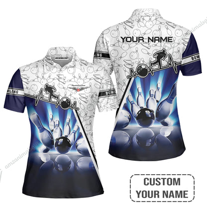 Customized Name Bowling Women Polo Shirt, Thunderbowl Lanes Unique Bowling Shirt For Women, Perfect Gift For Bowling Lovers, Bowlers