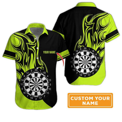 Customized Name Darts Hawaiian Shirt, Personalized Dartboard Hawaiian Shirts For Summer - Gift For Darts Lovers, Darts Players Uniforms - Amzanimalsgift