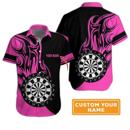 Customized Name Darts Hawaiian Shirt, Personalized Dartboard Hawaiian Shirts For Summer - Gift For Darts Lovers, Darts Players Uniforms - Amzanimalsgift