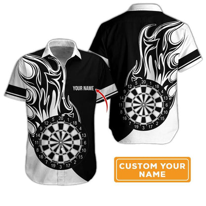 Customized Name Darts Hawaiian Shirt, Personalized Dartboard Hawaiian Shirts For Summer - Gift For Darts Lovers, Darts Players Uniforms - Amzanimalsgift