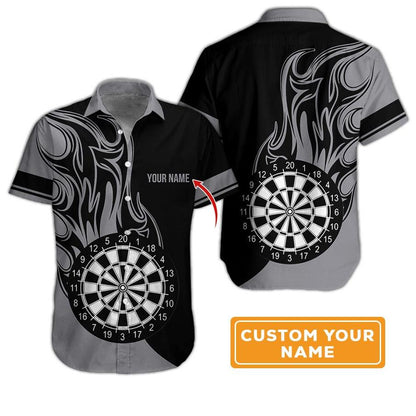 Customized Name Darts Hawaiian Shirt, Personalized Dartboard Hawaiian Shirts For Summer - Gift For Darts Lovers, Darts Players Uniforms - Amzanimalsgift