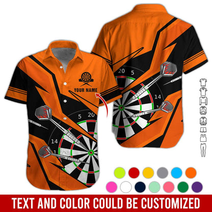 Customized Name Darts Hawaiian Shirt, Personalized Name Darts Hawaiian Shirts - Gift For Darts Lovers, Darts Players Uniforms - Amzanimalsgift