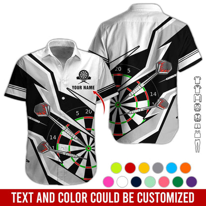 Customized Name Darts Hawaiian Shirt, Personalized Name Darts Hawaiian Shirts - Gift For Darts Lovers, Darts Players Uniforms - Amzanimalsgift