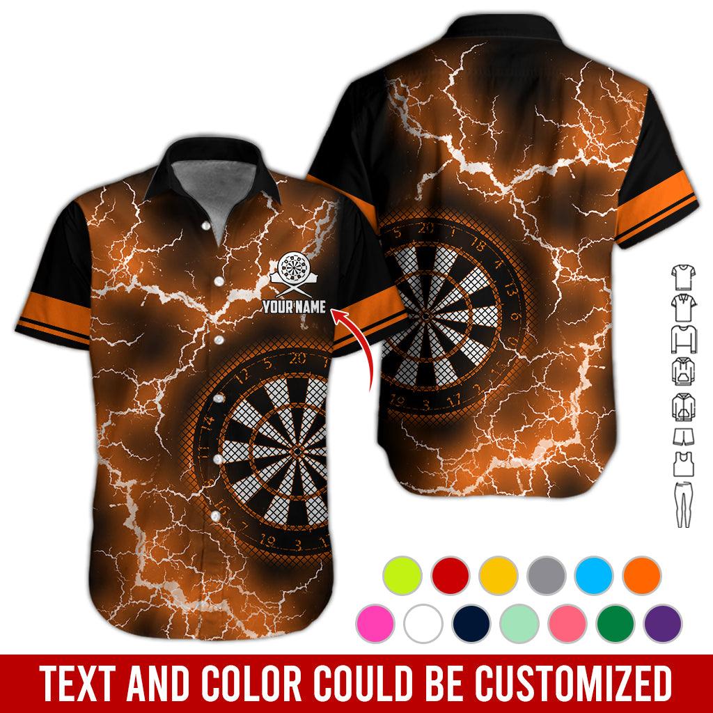 Customized Name Darts Hawaiian Shirt, Thunder Darts Personalized Darts Hawaiian Shirts - Gift For Darts Lovers, Darts Players Uniforms - Amzanimalsgift
