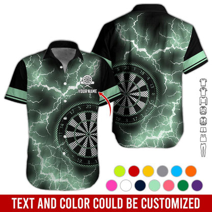 Customized Name Darts Hawaiian Shirt, Thunder Darts Personalized Darts Hawaiian Shirts - Gift For Darts Lovers, Darts Players Uniforms - Amzanimalsgift