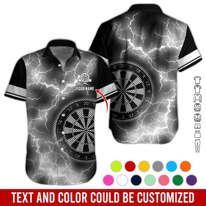 Customized Name Darts Hawaiian Shirt, Thunder Darts Personalized Darts Hawaiian Shirts - Gift For Darts Lovers, Darts Players Uniforms - Amzanimalsgift