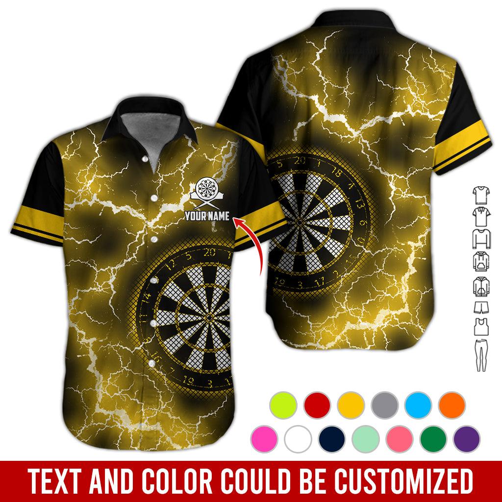 Customized Name Darts Hawaiian Shirt, Thunder Darts Personalized Darts Hawaiian Shirts - Gift For Darts Lovers, Darts Players Uniforms - Amzanimalsgift