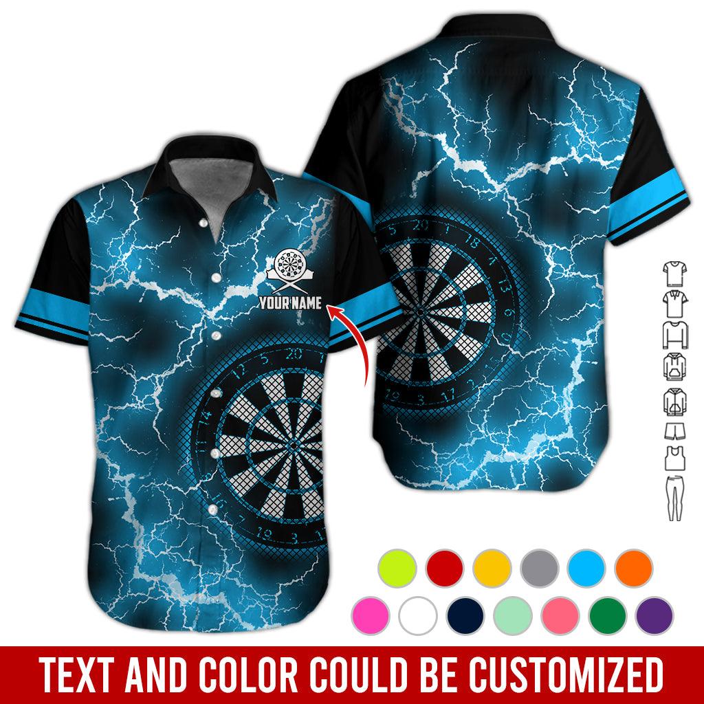 Customized Name Darts Hawaiian Shirt, Thunder Darts Personalized Darts Hawaiian Shirts - Gift For Darts Lovers, Darts Players Uniforms - Amzanimalsgift