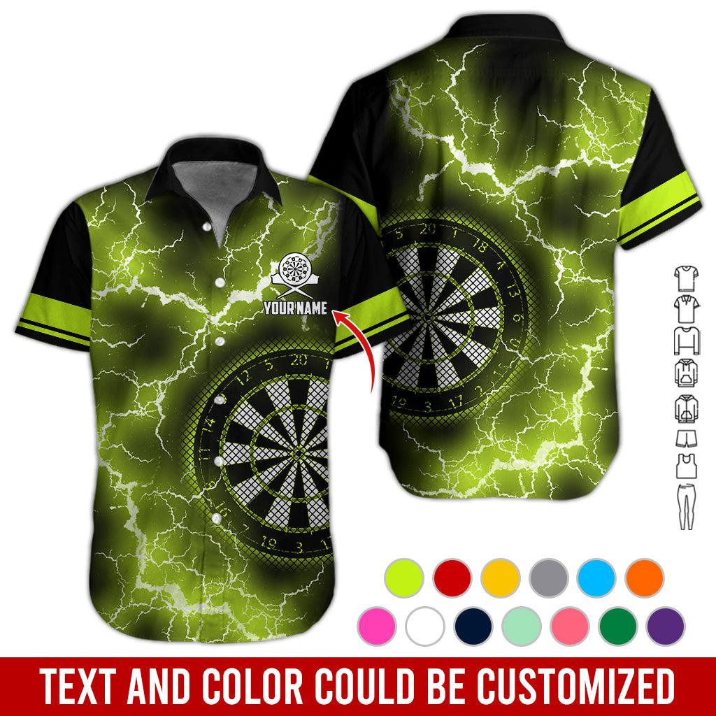 Customized Name Darts Hawaiian Shirt, Thunder Darts Personalized Darts Hawaiian Shirts - Gift For Darts Lovers, Darts Players Uniforms - Amzanimalsgift