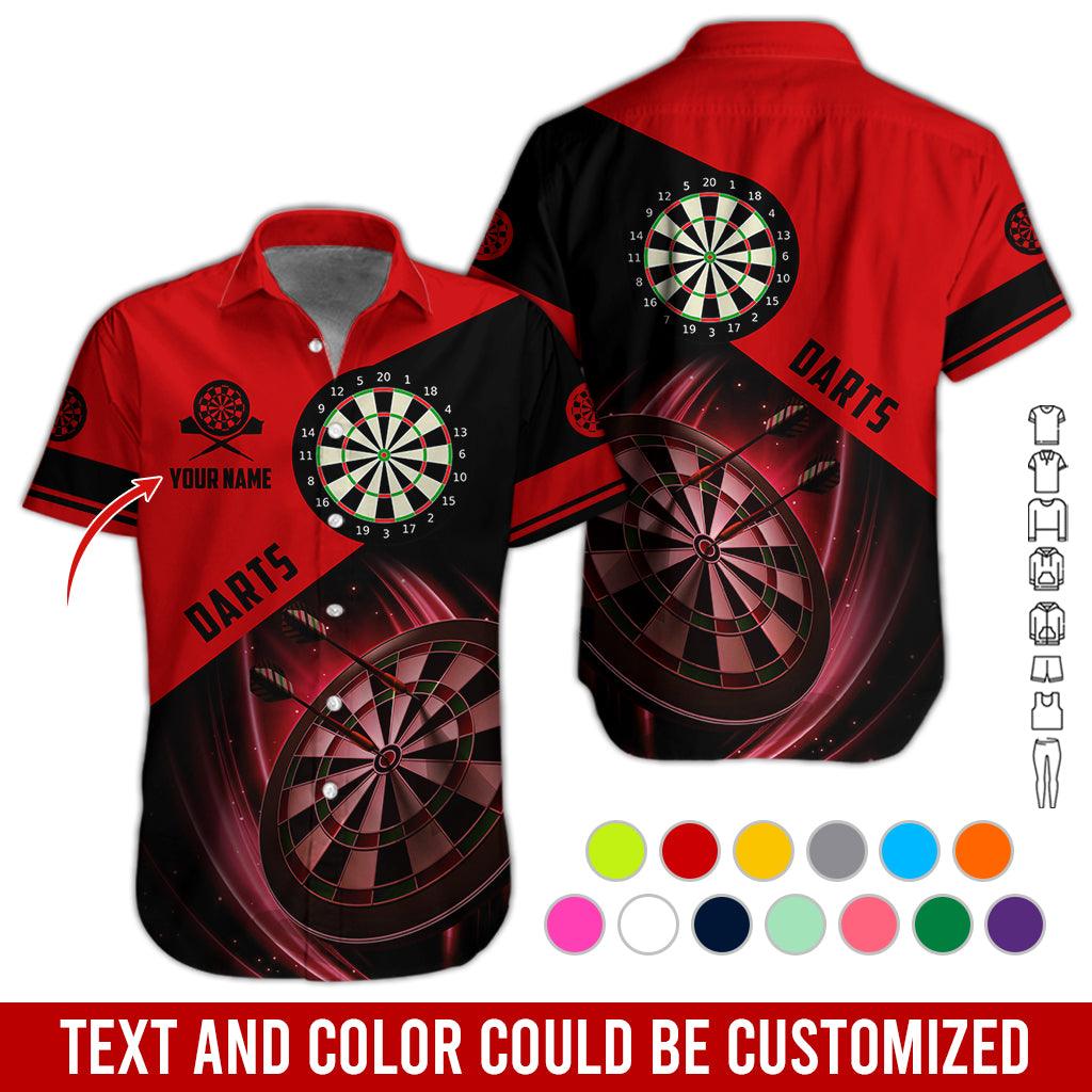 Customized Name Darts Hawaiian Shirts, Personalized Name Darts Team Uniforms Aloha Shirt For Men & Women - Gift For Darts Lovers, Darts Players - Amzanimalsgift