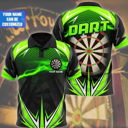 Customized Name Darts Polo Shirt, Darts Thunder Polo Shirt, Personalized Name Polo Shirt For Men - Perfect Gift For DartsLovers, Darts Players - Amzanimalsgift