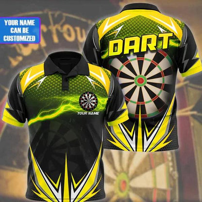 Customized Name Darts Polo Shirt, Darts Thunder Polo Shirt, Personalized Name Polo Shirt For Men - Perfect Gift For DartsLovers, Darts Players - Amzanimalsgift