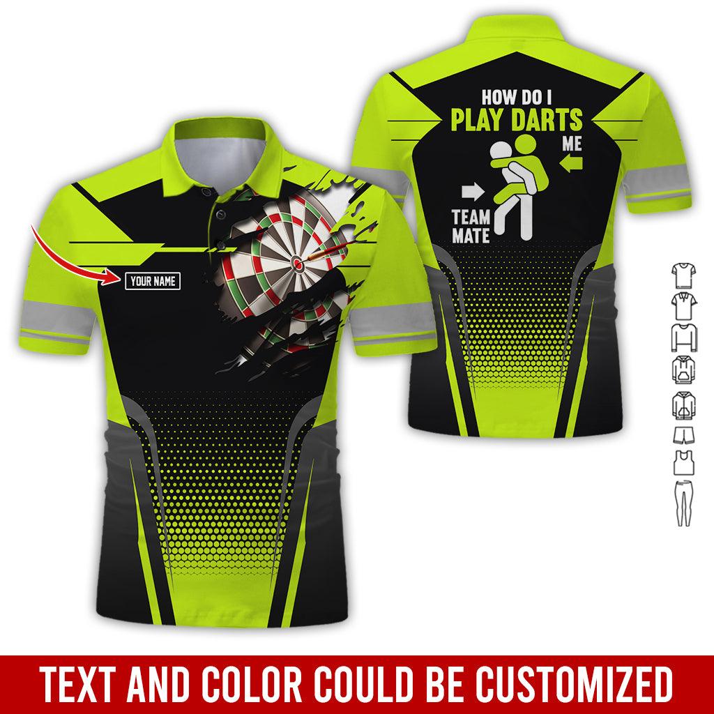 Customized Name Darts Polo Shirt, How Do I Play Darts Personalized Name Uniforms Polo Shirt For Men - Perfect Gift For Darts Lovers, Darts Team Players - Amzanimalsgift