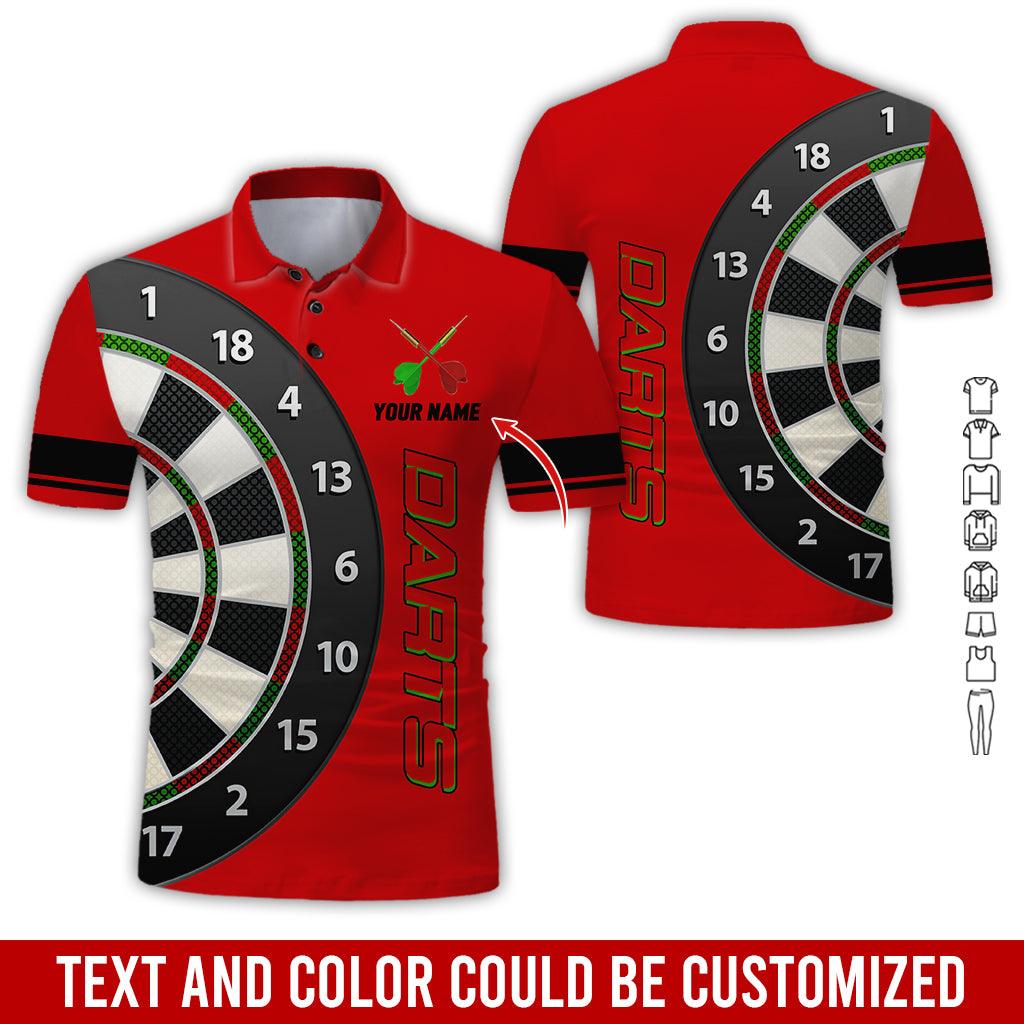 Customized Name Darts Polo Shirt, Personalized Name Darts Is My Love Polo Shirt For Men - Perfect Gift For Darts Lovers, Darts Players - Amzanimalsgift