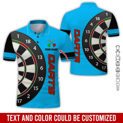 Customized Name Darts Polo Shirt, Personalized Name Darts Is My Love Polo Shirt For Men - Perfect Gift For Darts Lovers, Darts Players - Amzanimalsgift