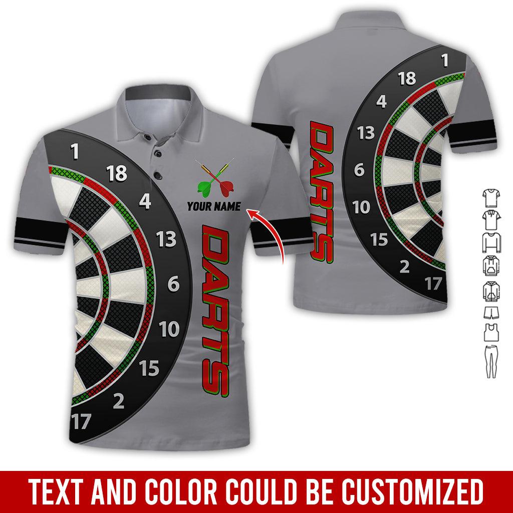 Customized Name Darts Polo Shirt, Personalized Name Darts Is My Love Polo Shirt For Men - Perfect Gift For Darts Lovers, Darts Players - Amzanimalsgift