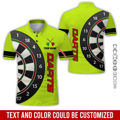 Customized Name Darts Polo Shirt, Personalized Name Darts Is My Love Polo Shirt For Men - Perfect Gift For Darts Lovers, Darts Players - Amzanimalsgift