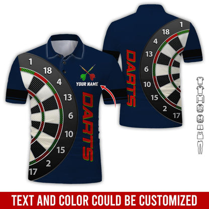Customized Name Darts Polo Shirt, Personalized Name Darts Is My Love Polo Shirt For Men - Perfect Gift For Darts Lovers, Darts Players - Amzanimalsgift