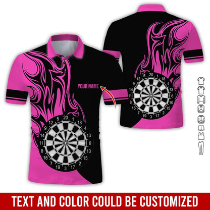 Customized Name Darts Polo Shirt, Personalized Name Darts Team Uniforms Polo Shirt For Men - Perfect Gift For Darts Lovers, Darts Players - Amzanimalsgift
