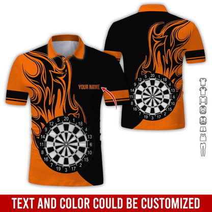 Customized Name Darts Polo Shirt, Personalized Name Darts Team Uniforms Polo Shirt For Men - Perfect Gift For Darts Lovers, Darts Players - Amzanimalsgift