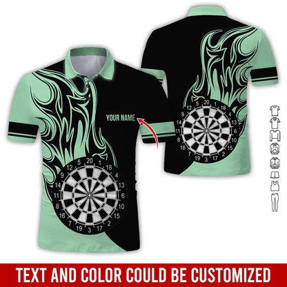 Customized Name Darts Polo Shirt, Personalized Name Darts Team Uniforms Polo Shirt For Men - Perfect Gift For Darts Lovers, Darts Players - Amzanimalsgift