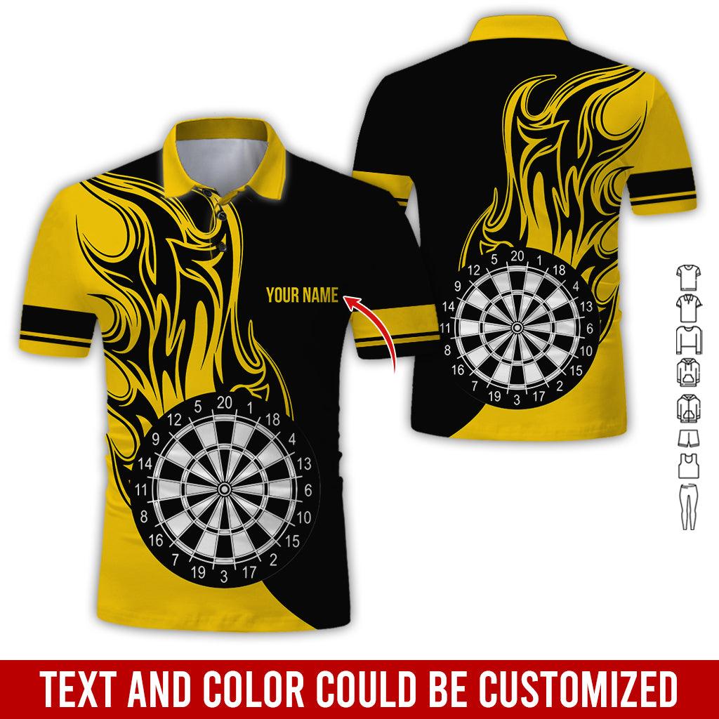 Customized Name Darts Polo Shirt, Personalized Name Darts Team Uniforms Polo Shirt For Men - Perfect Gift For Darts Lovers, Darts Players - Amzanimalsgift
