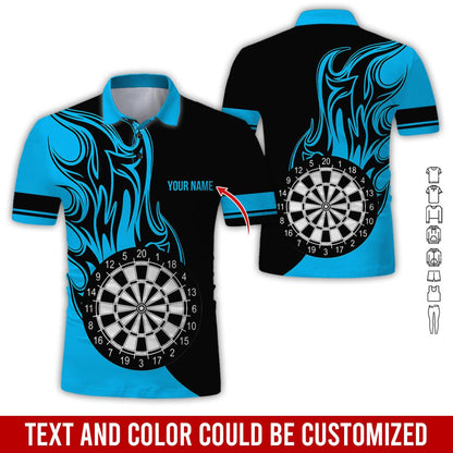 Customized Name Darts Polo Shirt, Personalized Name Darts Team Uniforms Polo Shirt For Men - Perfect Gift For Darts Lovers, Darts Players - Amzanimalsgift