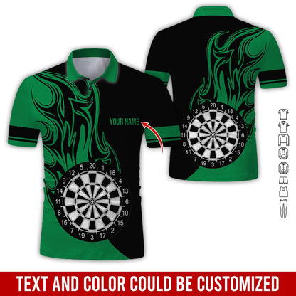 Customized Name Darts Polo Shirt, Personalized Name Darts Team Uniforms Polo Shirt For Men - Perfect Gift For Darts Lovers, Darts Players - Amzanimalsgift