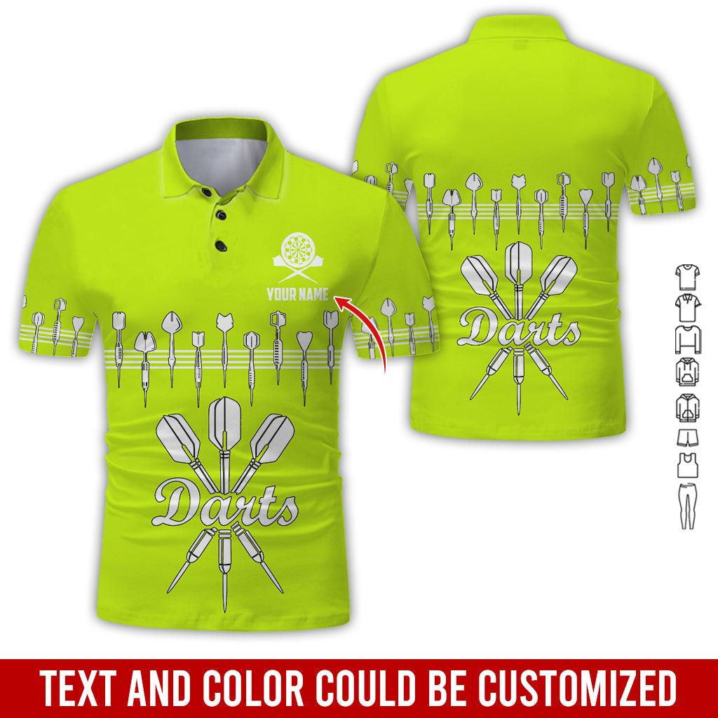 Customized Name Darts Polo Shirt, Personalized Name Darts Uniforms Polo Shirt For Men - Perfect Gift For Darts Lovers, Darts Players - Amzanimalsgift