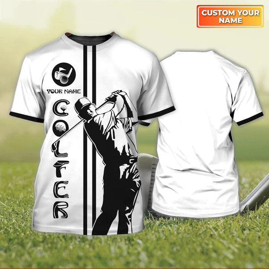 Customized Name Golf T Shirt, Golfer Personalized Name Golf T Shirt For Men - Perfect Gift For Golf Lovers, Golfers - Amzanimalsgift