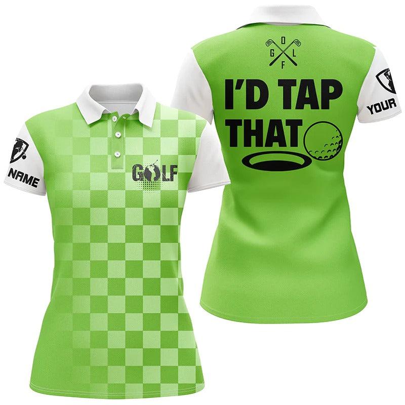 Customized Name Golf Women Polo Shirts, Personalized I'd Tap That Ladies Polo Golf Shirts - Perfect Gift For Ladies, Golf Lovers, Golfers - Amzanimalsgift