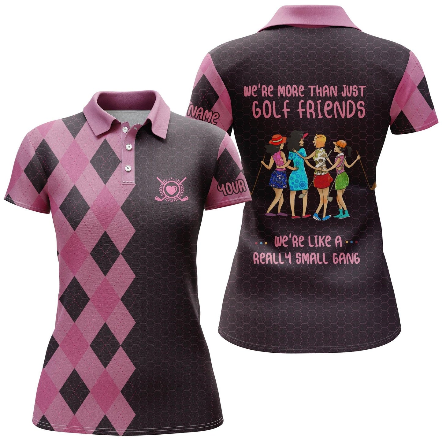 Customized Name Golf Women Polo Shirts - Personalized We're More Than Just Golf Friends Polo Shirts - Perfect Gift For Ladies, Golfers, Golf Lovers - Amzanimalsgift