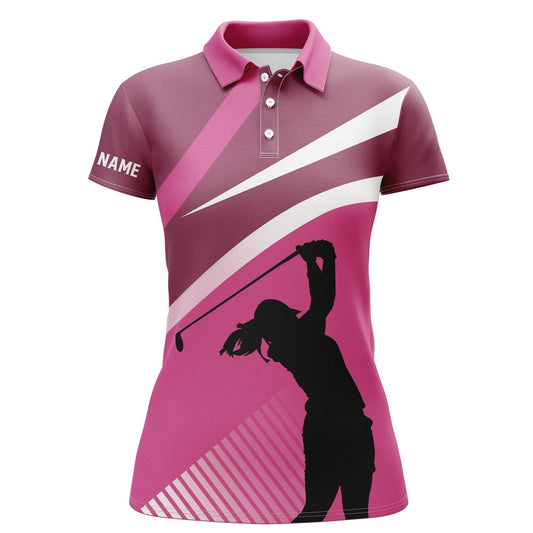 Customized Name Golf Women Polo Shirts, Pink Women Polo Shirts Personalized Unique Golfers Gifts - Perfect Gift For Ladies, Golfers, Golf Lovers - Amzanimalsgift