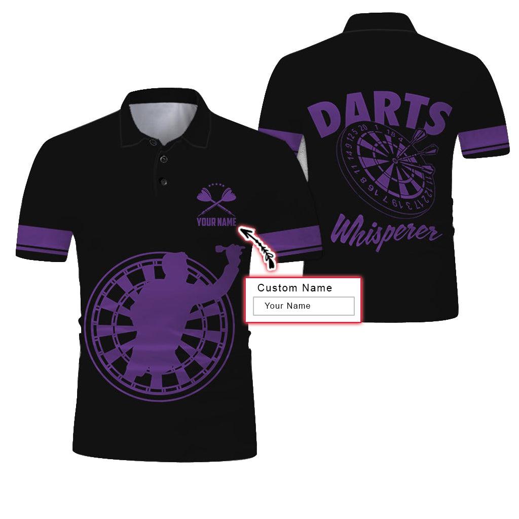 Customized Name Polo Shirt, Darts Whisperer Personalized Name Darts Uniforms Polo Shirt For Men - Perfect Gift For Darts Lovers, Darts Players - Amzanimalsgift