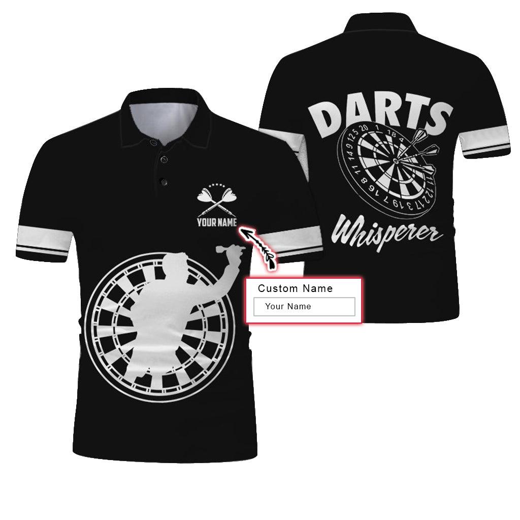 Customized Name Polo Shirt, Darts Whisperer Personalized Name Darts Uniforms Polo Shirt For Men - Perfect Gift For Darts Lovers, Darts Players - Amzanimalsgift