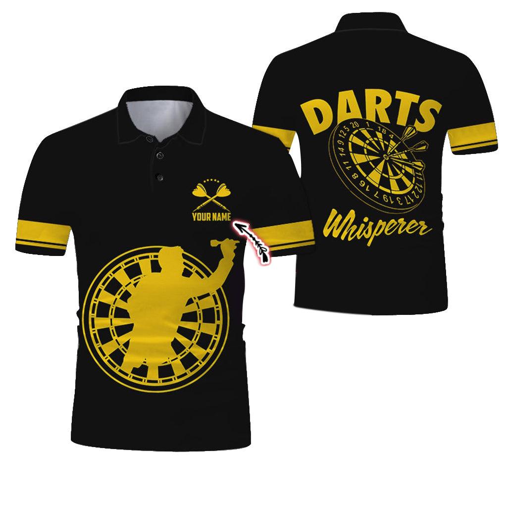 Customized Name Polo Shirt, Darts Whisperer Personalized Name Darts Uniforms Polo Shirt For Men - Perfect Gift For Darts Lovers, Darts Players - Amzanimalsgift